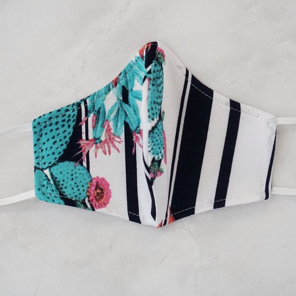 Handmade Cactus Garden Face Mask - Picture 5 of 6